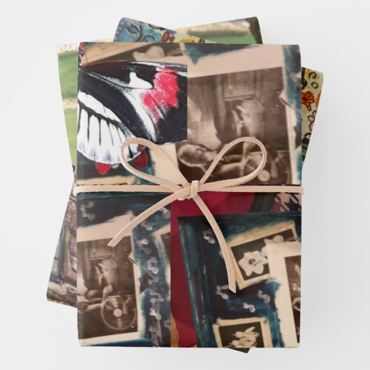 Rap-Wrapping-Papier-Flachblatt-Set 3 Geschenkpapier Set (Beispiel)