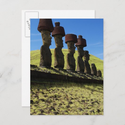 Rapa Nui Artefakte, Osterinsel Postkarte (Vorne/Hinten)