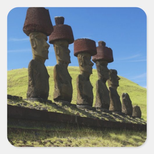 Rapa Nui Artefakte, Osterinsel Quadratischer Aufkleber (Vorderseite)