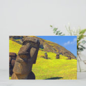 Rapa Nui Easter Island stilisierte Papierblätter (Stehend Vorderseite)