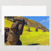 Rapa Nui Easter Island stilisierte Papierblätter (Vorne/Hinten)