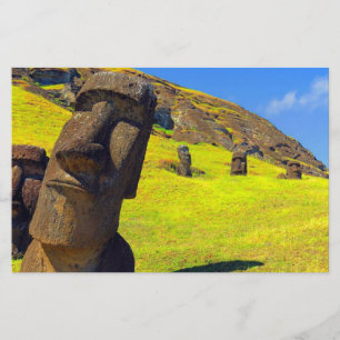Rapa Nui Easter Island stilisierte Papierblätter
