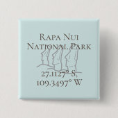 Rapa Nui Latitude & Longitude Button (Vorderseite)