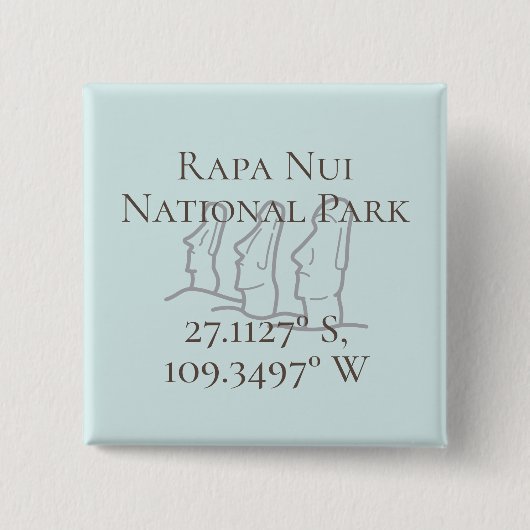 Rapa Nui Latitude & Longitude Button (Vorderseite)