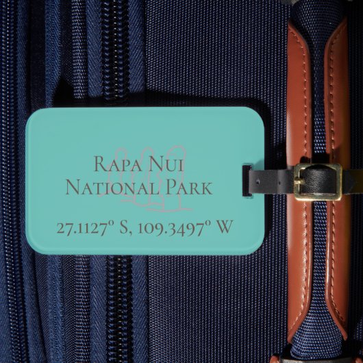 Rapa Nui Latitude & Longitude Gepäckanhänger (Vorderseite Insitu 4)