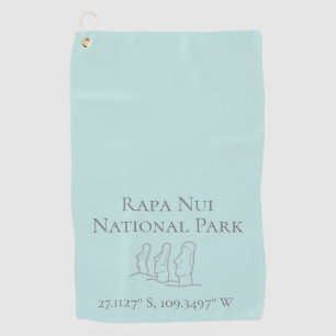 Rapa Nui Latitude & Longitude Golfhandtuch