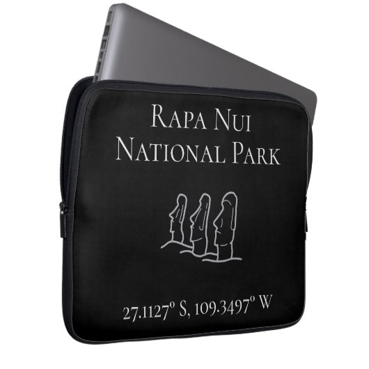 Rapa Nui Latitude & Longitude Laptopschutzhülle (Vorne Rechts)