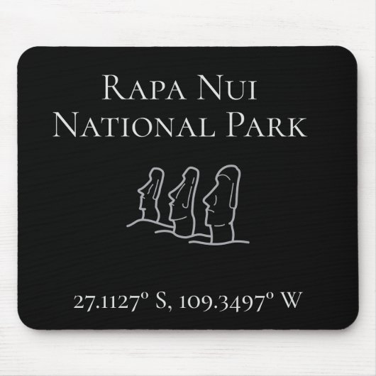 Rapa Nui Latitude & Longitude Mousepad (Vorne)