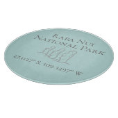 Rapa Nui Latitude & Longitude  Schneidebrett (Ecke)