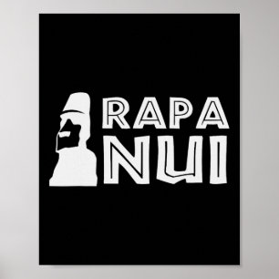 Rapa Nui Moai Osterinsel Polynesien Happy Oster Poster