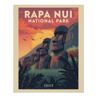 Rapa Nui Nationalpark - Chile - Osterinsel Poster