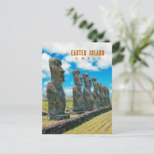 Rapa Nui, Osterinsel Postkarte (Stehend Vorderseite)
