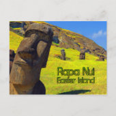 Rapa Nui Osterinsel stilisiert Postkarte (Vorderseite)