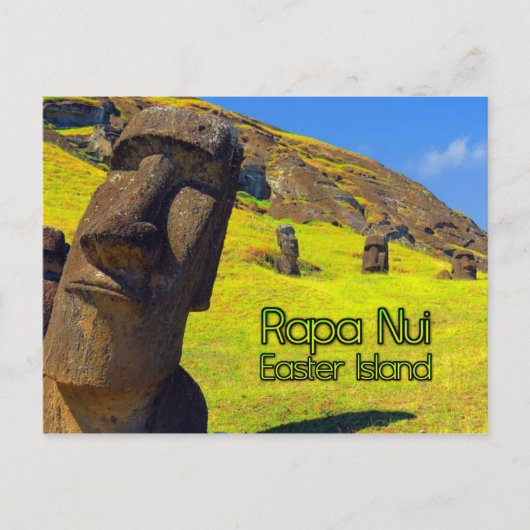 Rapa Nui Osterinsel stilisiert Postkarte (Vorderseite)