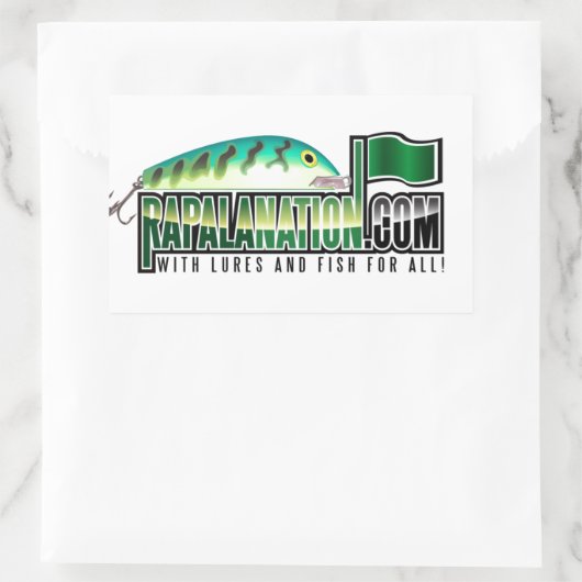 RapalaNation Gear! Rechteckiger Aufkleber (Tasche)