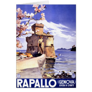 Rapallo Genova Italien Vintage Travel Poster