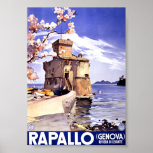 Rapallo Genua Italien Vintage-Reiseposter Poster