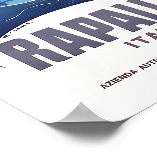 Rapallo Italien Jahrgang Reise Poster (Ecke)