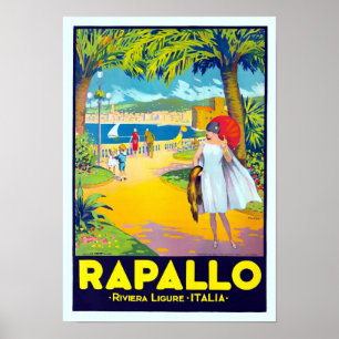 Rapallo Italien Jahrgang Reise Poster