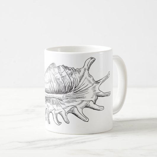 Rapana Seashell Kaffeetasse (VorderseiteRechts)