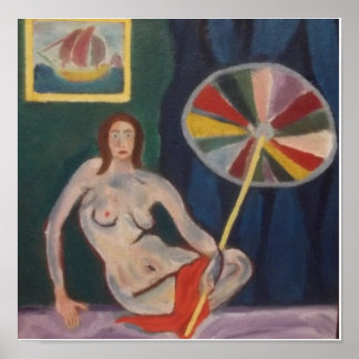 Raphael С anossa Girl mit Regenschirm Poster