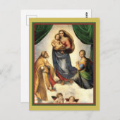 Raphael (1483 - 1520) Sixine Madonna 1512 Postkarte (Vorne/Hinten)
