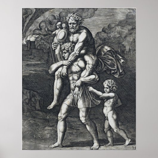 Raphael - Aeneas Carry Anchises Poster (Vorne)