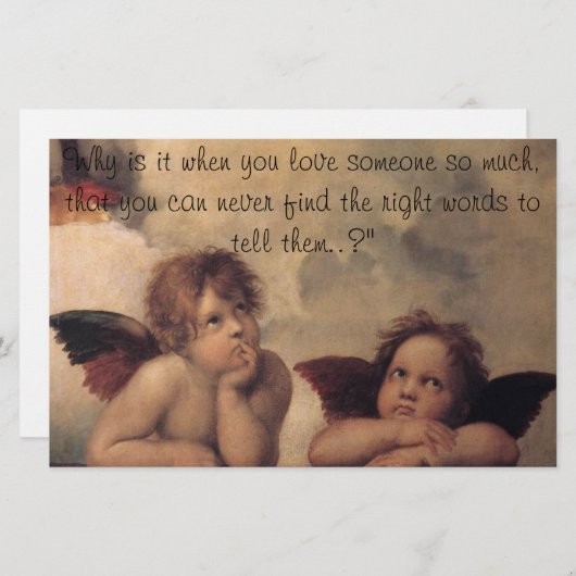 Raphael Angels Stationery Briefpapier (Vorne/Hinten)