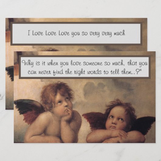 Raphael Angels Stationery Briefpapier (Vorne/Hinten)