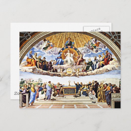 Raphael - Anklage des Heiligen Sakraments Postkarte (Vorne/Hinten)