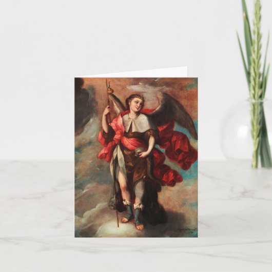 Raphael Archangel von Fray Miguel de Herrera Dankeskarte (Vorderseite)
