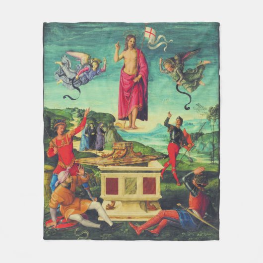 Raphael Auferstehung Jesu Christi Kunst Fleecedecke (Vorderseite)