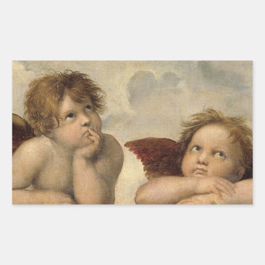 Raphael Cherubs Angels Rechteckiger Aufkleber (Vorderseite)