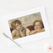 Raphael Cherubs Engel Rechteckiger Aufkleber (Umschlag)