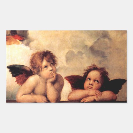 Raphael Cherubs Sistine Madonna Aufkleber (Vorderseite)