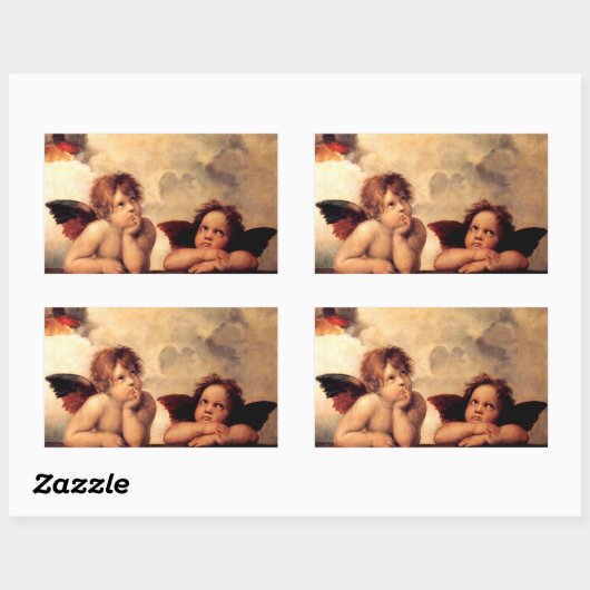 Raphael Cherubs Sistine Madonna Stickers (Blatt)