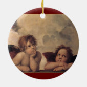 Raphael Cherubs Weihnachtsdekoration Keramikornament (Hinten)