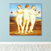 Raphael Classic Die drei Graces Gemälde wiederherg Leinwanddruck (Insitu (Holzboden))