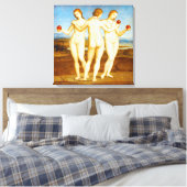 Raphael Classic Die drei Graces Gemälde wiederherg Leinwanddruck (Insitu (Schlafzimmer))