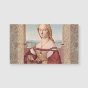 Raphael Dame und das Einhorn Klassische Kunst Magnetkarte