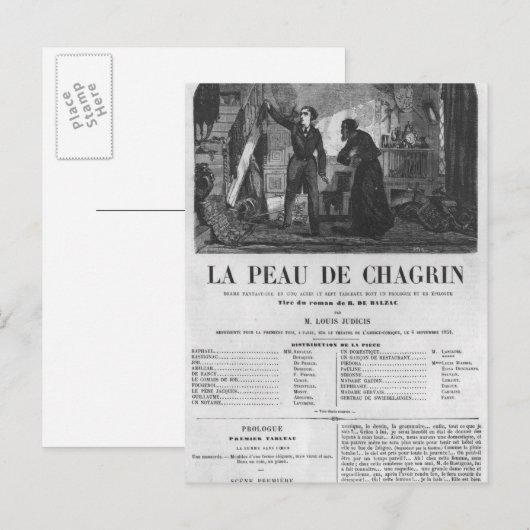 Raphael de Valentin und der Ladenbesitzer Postkarte (Vorne/Hinten)