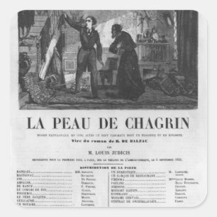 Raphael de Valentin und der Ladenbesitzer Quadratischer Aufkleber