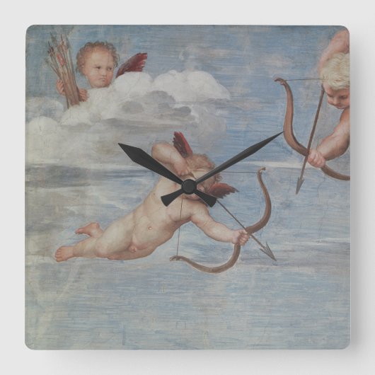 Raphael | Der Triumph von Galatea Quadratische Wanduhr (Vorderseite)