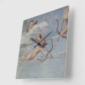 Raphael | Der Triumph von Galatea Quadratische Wanduhr (Winkel)