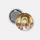 Raphael, Die Schule von Athen (1509) Magnet (Vorderseite/Rückseite)