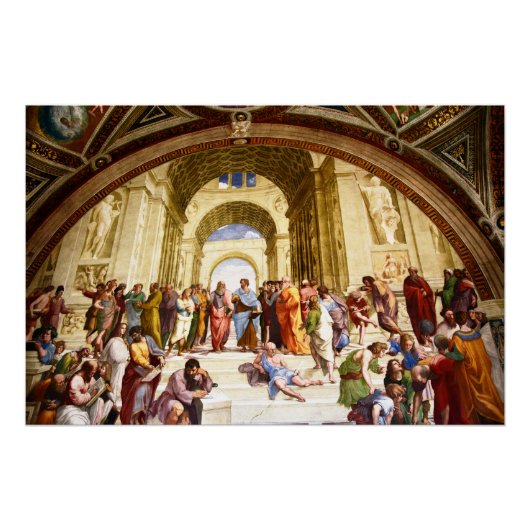 Raphael, Die Schule von Athen (1509) Poster (Vorderseite)