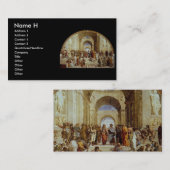 RAPHAEL "die Schule von Athen" (circa 1511) Visitenkarte (Vorne/Hinten)