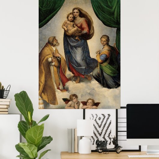 Raphael - Die Siena Madonna Poster (Heimbüro)