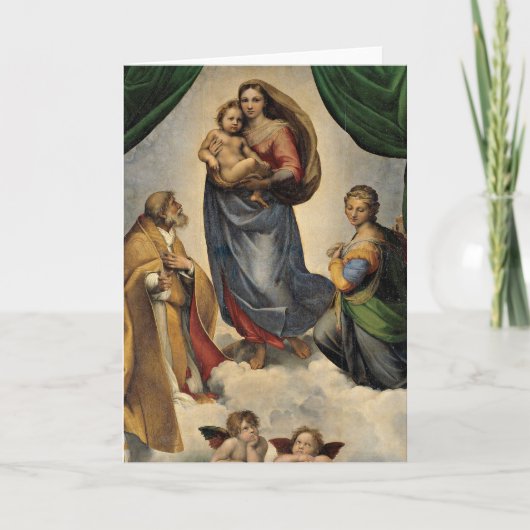 Raphael - Die Sixtinische Madonna, Karte (Vorderseite)