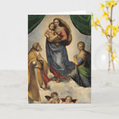 Raphael - Die Sixtinische Madonna, Karte (Gelbe Blume)